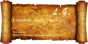 Lucskai Gyöngyi névjegykártya